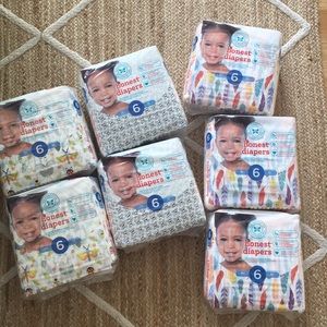 Reserved- Honest diapers- 6 pks